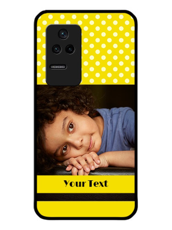 Custom Poco F4 5G Custom Glass Phone Case - Bright Yellow Case Design