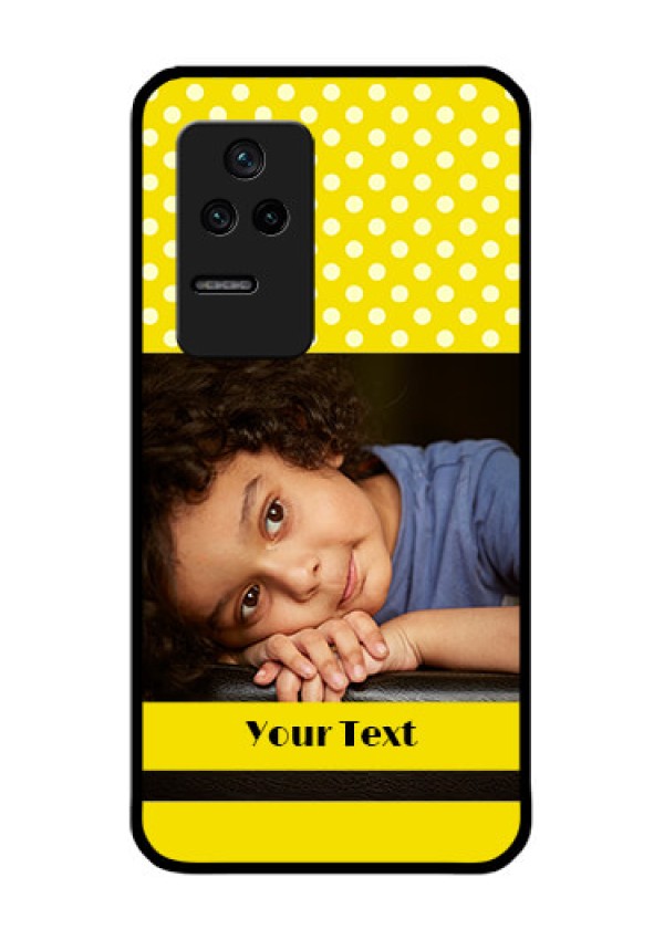 Poco F4 5G Custom Glass Phone Case - Bright Yellow Case Design