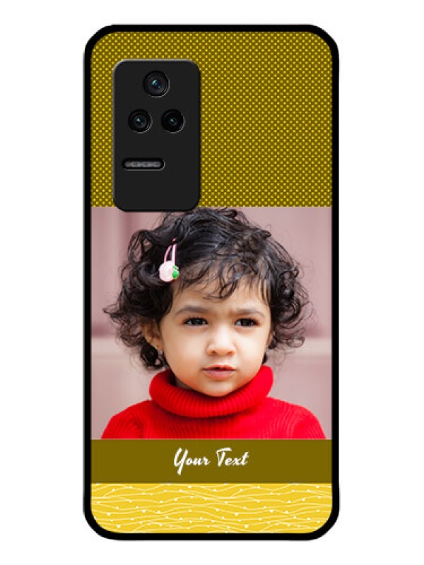 Custom Poco F4 5G Custom Glass Phone Case - Simple Green Color Design