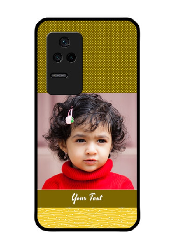 Poco F4 5G Custom Glass Phone Case - Simple Green Color Design