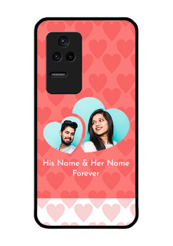 Poco F4 5G Personalized Glass Phone Case - Couple Pic Upload Design