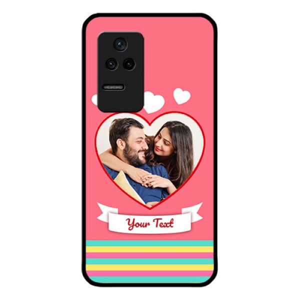 Poco F4 5G Photo Printing on Glass Case - Love Doodle Design