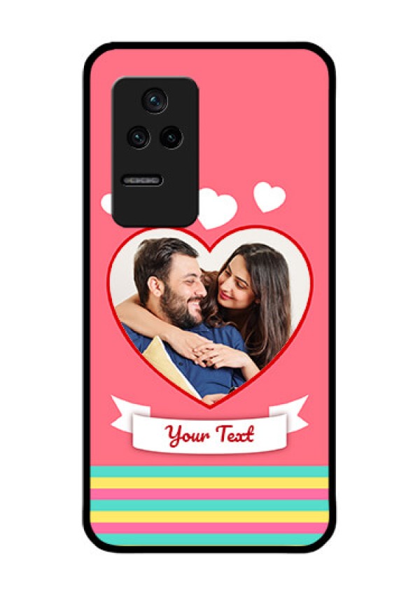 Poco F4 5G Photo Printing on Glass Case - Love Doodle Design