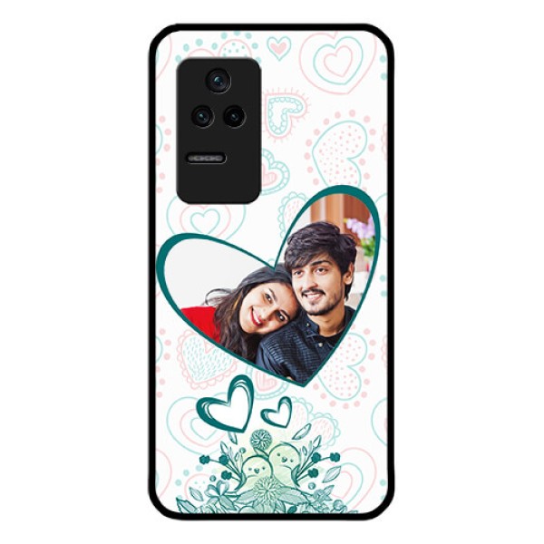Poco F4 5G Photo Printing on Glass Case - Premium Couple Design