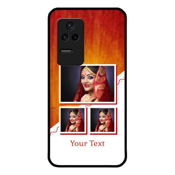 Poco F4 5G Custom Glass Phone Case - Wedding Memories Design