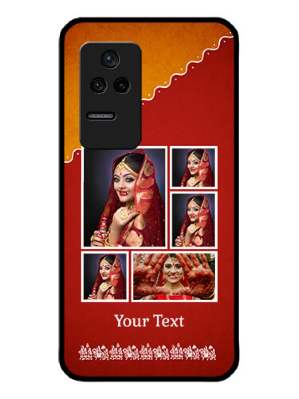 Custom Poco F4 5G Personalized Glass Phone Case - Wedding Pic Upload Design