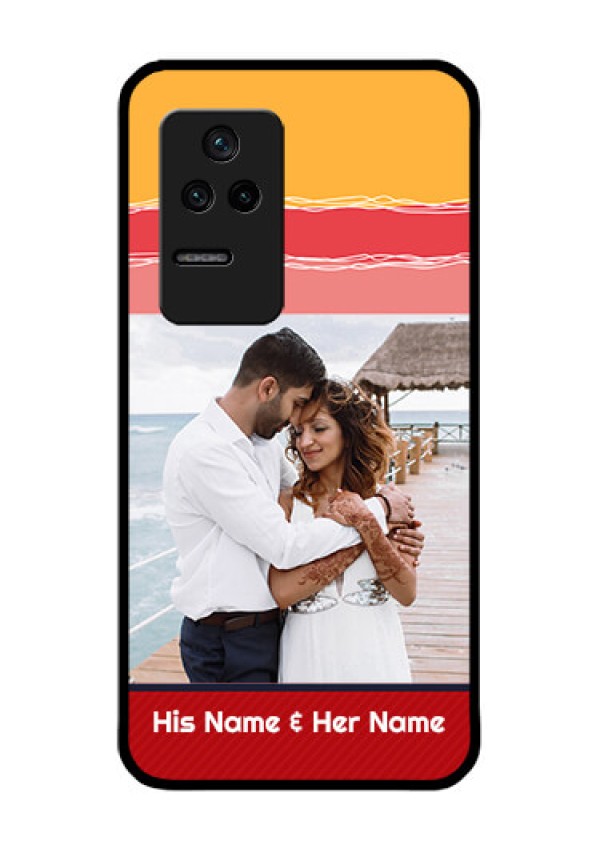Poco F4 5G Custom Glass Mobile Case - Colorful Case Design
