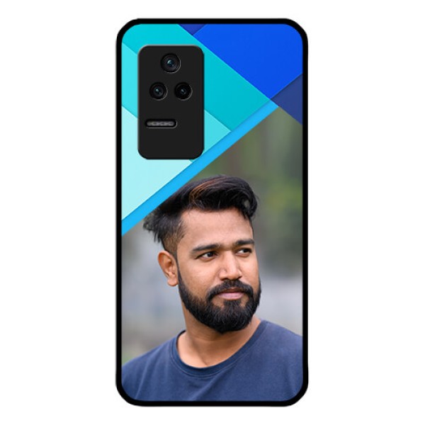 Poco F4 5G Custom Glass Phone Case - Blue Pattern Design