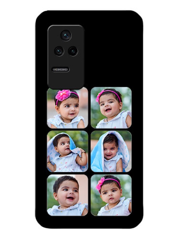 Custom Poco F4 5G Photo Printing on Glass Case - Multiple Pictures Design