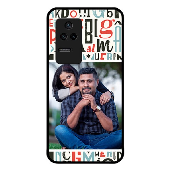 Poco F4 5G Personalized Glass Phone Case - Alphabet Design