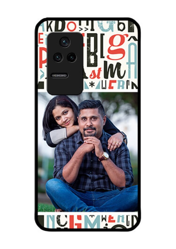 Poco F4 5G Personalized Glass Phone Case - Alphabet Design