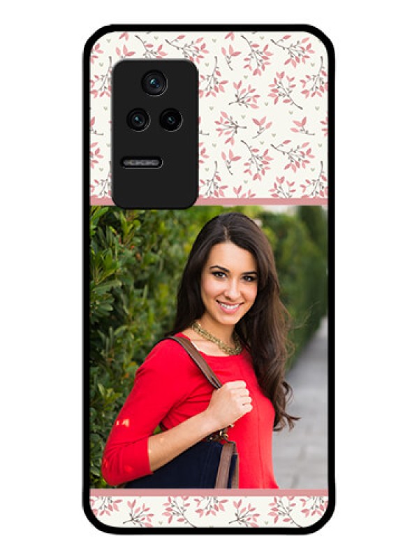 Custom Poco F4 5G Custom Glass Phone Case - Premium Floral Design
