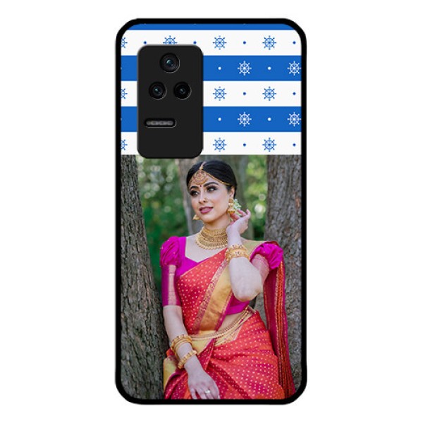 Poco F4 5G Photo Printing on Glass Case - Snow Pattern Design