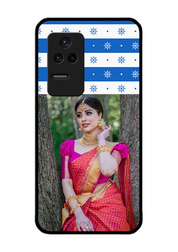 Poco F4 5G Photo Printing on Glass Case - Snow Pattern Design