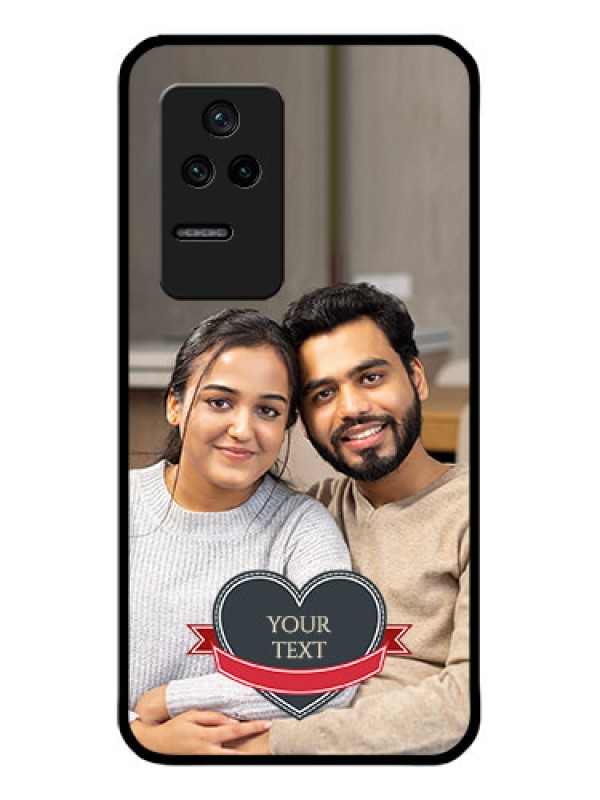 Custom Poco F4 5G Custom Glass Phone Case - Just Married Couple Design