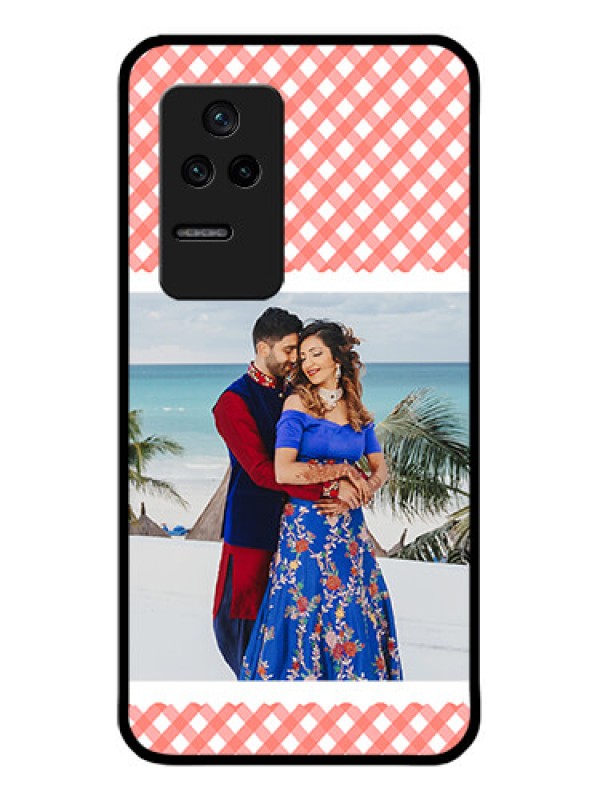 Custom Poco F4 5G Personalized Glass Phone Case - Pink Pattern Design
