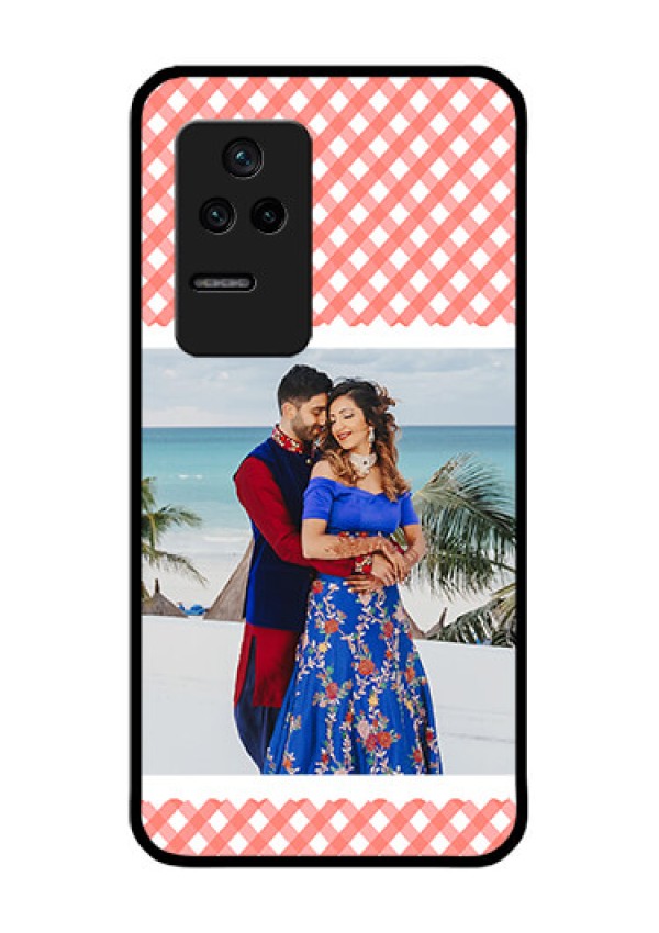 Poco F4 5G Personalized Glass Phone Case - Pink Pattern Design