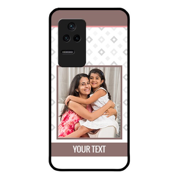 Poco F4 5G Photo Printing on Glass Case - Simple Diamond Design