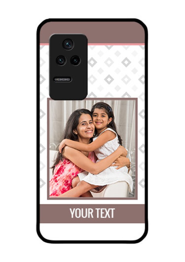 Poco F4 5G Photo Printing on Glass Case - Simple Diamond Design