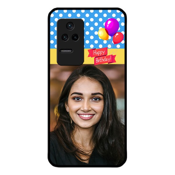 Poco F4 5G Custom Glass Mobile Case - Happy Birthday Design