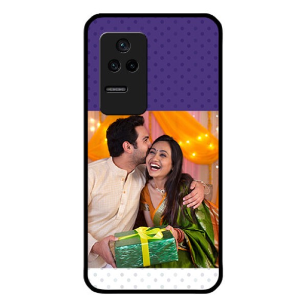 Poco F4 5G Personalized Glass Phone Case - Violet Pattern Design Poco F4 5G Personalized Glass Phone Case - Violet Pattern Design