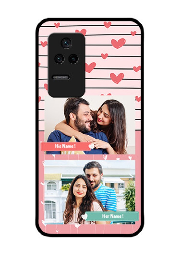 Poco F4 5G Custom Glass Mobile Case - Photo with Heart Design