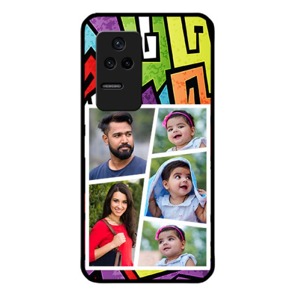 Poco F4 5G Custom Glass Phone Case - Graffiti pattern Design
