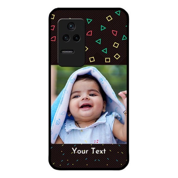 Poco F4 5G Custom Glass Phone Case - with confetti birthday design Poco F4 5G Custom Glass Phone Case - with confetti birthday design