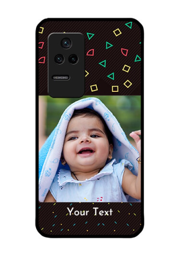 Poco F4 5G Custom Glass Phone Case - with confetti birthday design