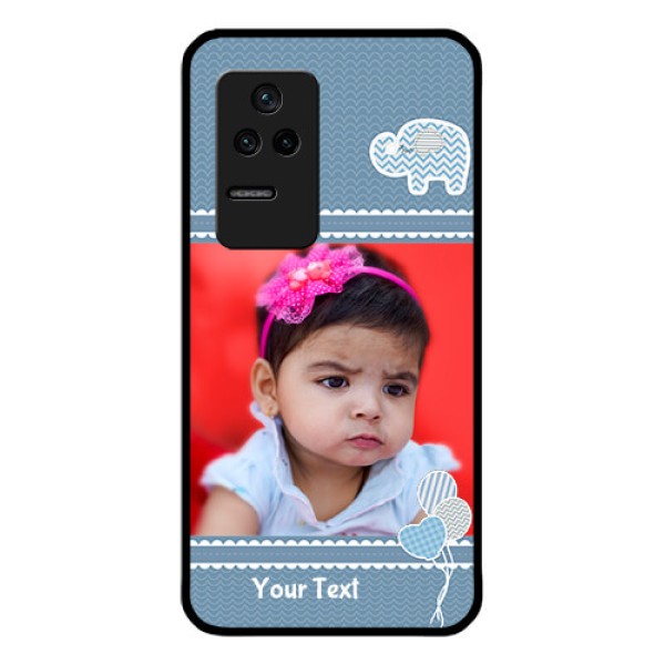 Poco F4 5G Photo Printing on Glass Case - with Kids Pattern Design Poco F4 5G Photo Printing on Glass Case - with Kids Pattern Design