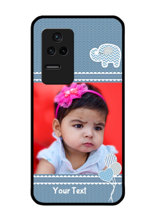 Poco F4 5G Photo Printing on Glass Case - with Kids Pattern Design