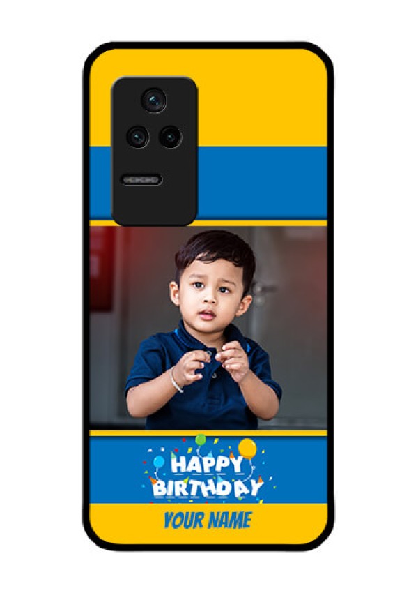 Poco F4 5G Custom Glass Mobile Case - Birthday Wishes Design