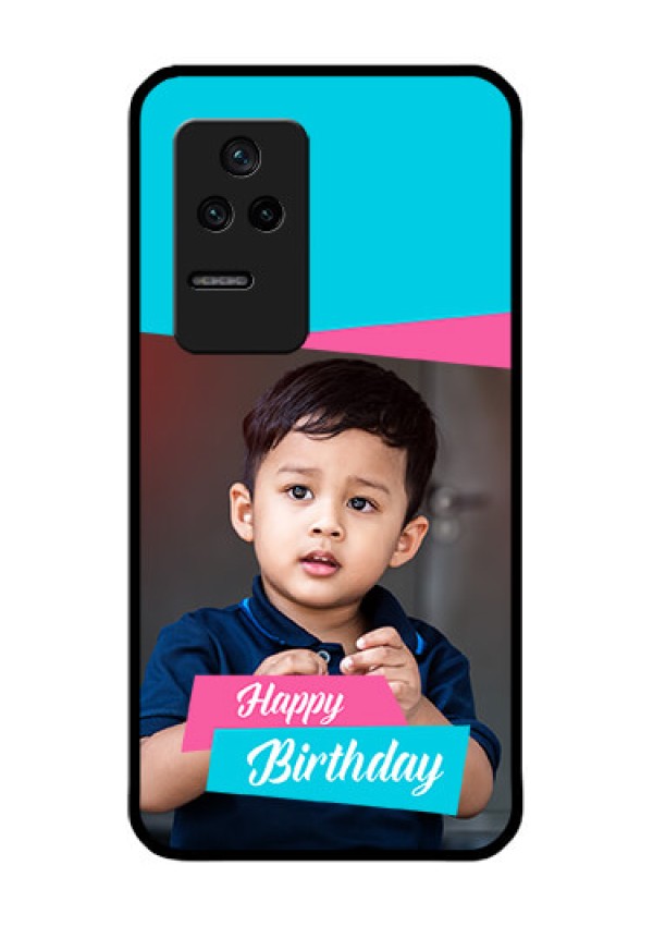 Poco F4 5G Personalized Glass Phone Case - Image Holder with 2 Color Design