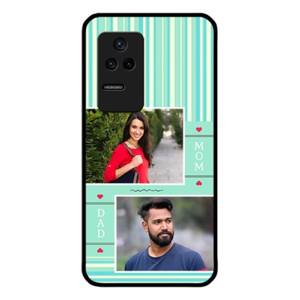 Poco F4 5G Custom Glass Phone Case - Mom & Dad Pic Design