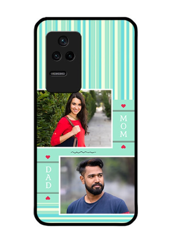 Poco F4 5G Custom Glass Phone Case - Mom & Dad Pic Design