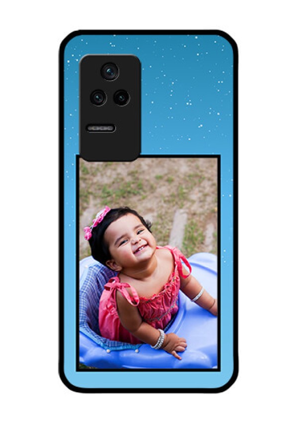 Poco F4 5G Custom Glass Mobile Case - Wave Pattern Colorful Design