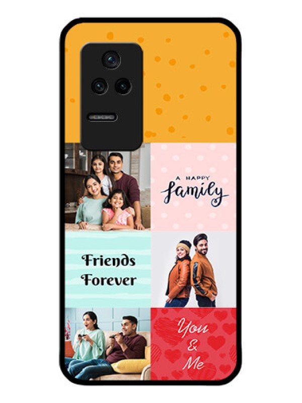Custom Poco F4 5G Personalized Glass Phone Case - Images with Quotes Design