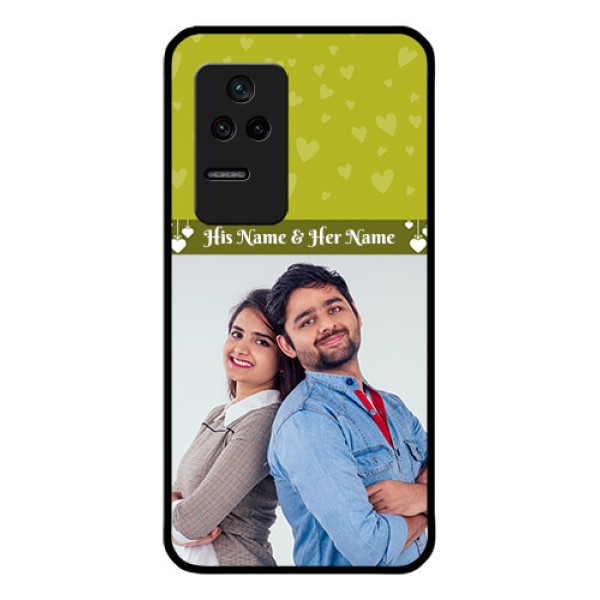 Poco F4 5G Custom Glass Phone Case - You & Me Heart Design