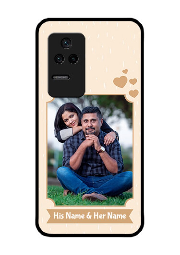 Poco F4 5G Custom Glass Phone Case - with confetti love design