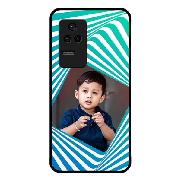 Poco F4 5G Personalized Glass Phone Case - Abstract Spiral Design