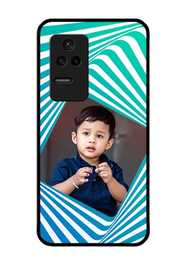Poco F4 5G Personalized Glass Phone Case - Abstract Spiral Design