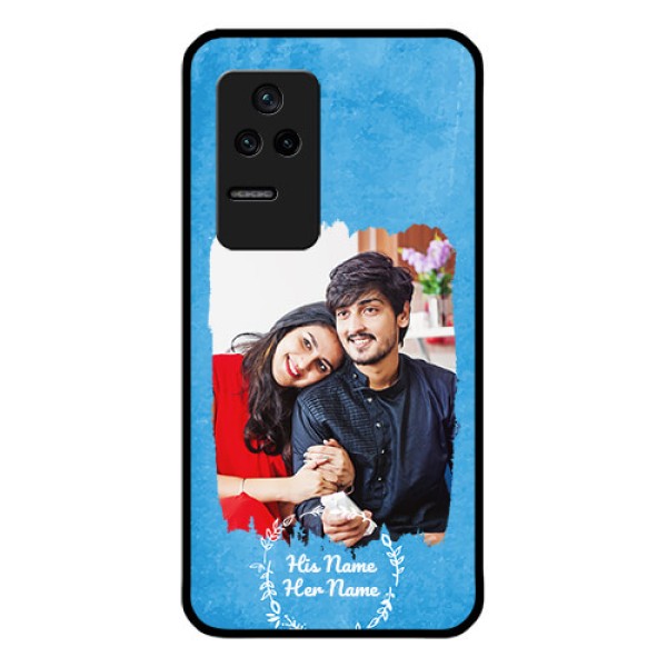 Poco F4 5G Custom Glass Phone Case - Blue Color Vintage Design Poco F4 5G Custom Glass Phone Case - Blue Color Vintage Design