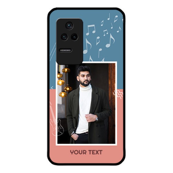 Poco F4 5G Photo Printing on Glass Case - with Color Musical Note Design Poco F4 5G Photo Printing on Glass Case - with Color Musical Note Design