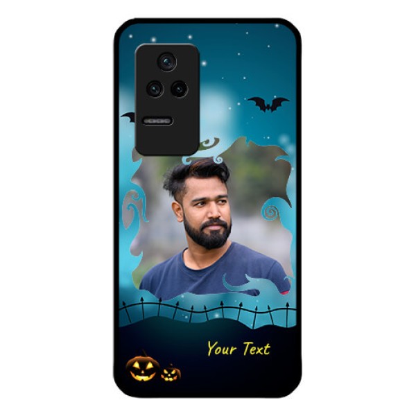 Poco F4 5G Custom Glass Phone Case - Halloween frame design