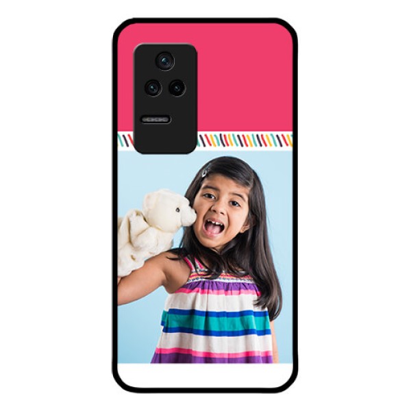 Poco F4 5G Personalized Glass Phone Case - Line art design