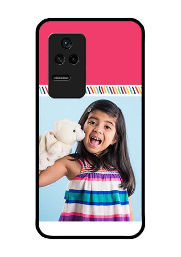 Poco F4 5G Personalized Glass Phone Case - Line art design