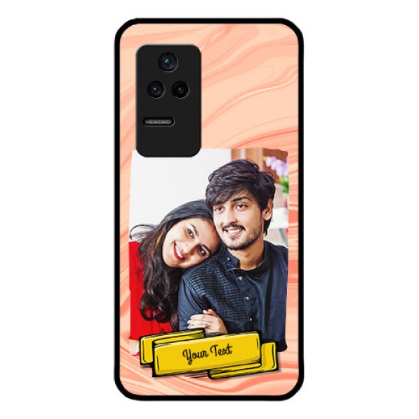 Poco F4 5G Personalized Glass Phone Case - Marble Texture Design