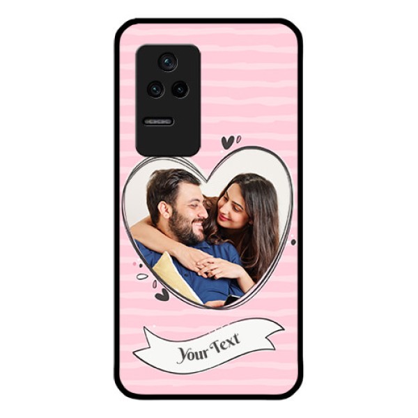 Poco F4 5G Custom Glass Phone Case - Vintage Heart Design