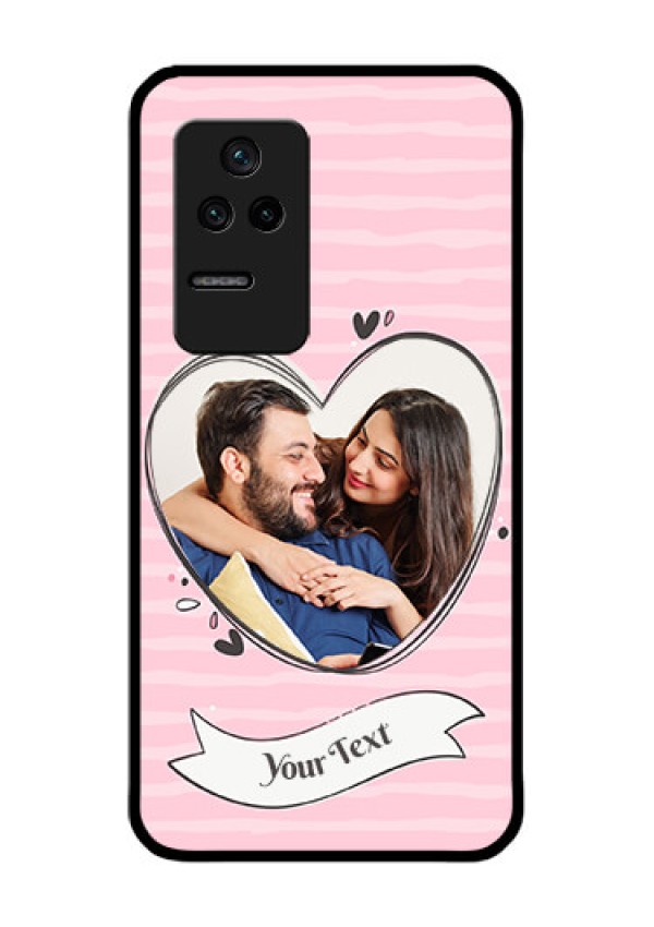Poco F4 5G Custom Glass Phone Case - Vintage Heart Design