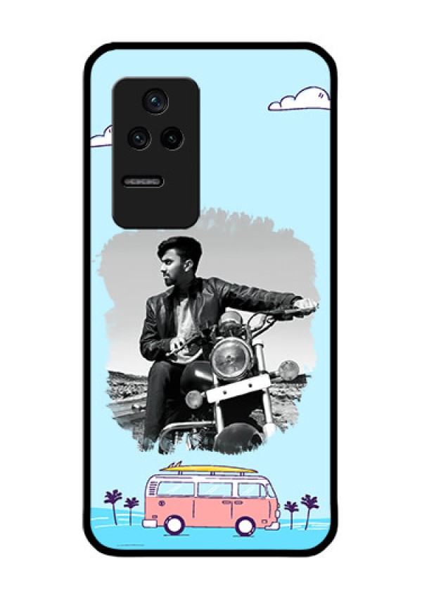 Poco F4 5G Photo Printing on Glass Case - Travel & Adventure Design